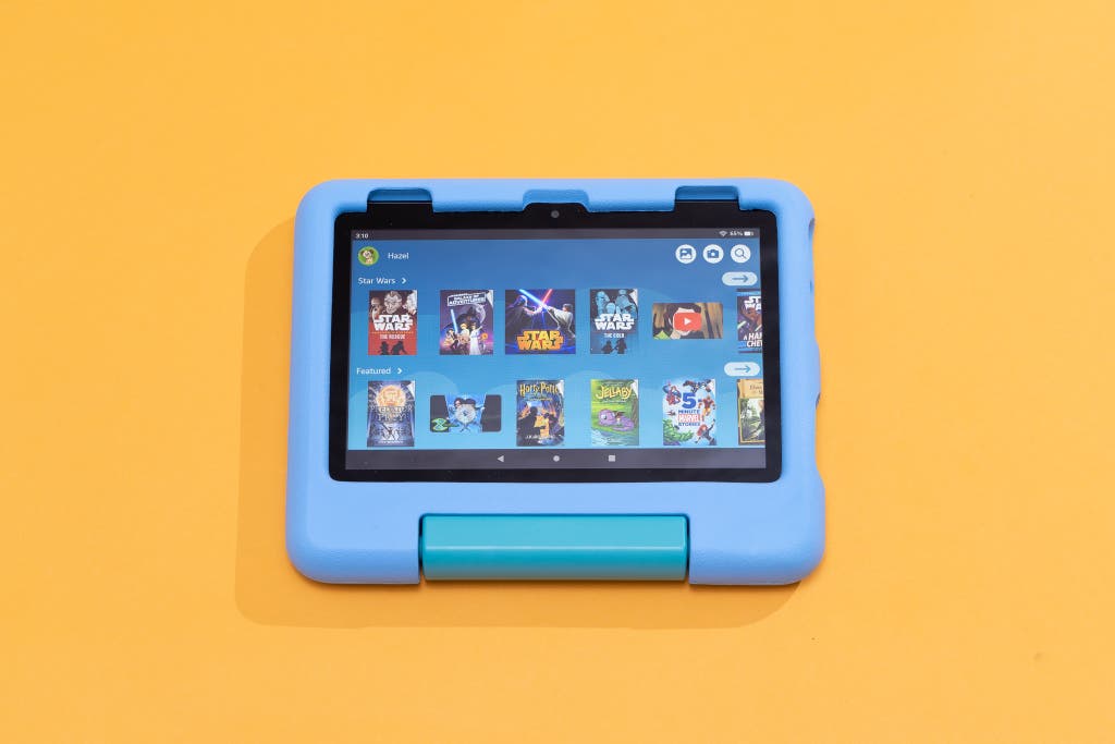 An Amazon Fire HD 8 Kids Edition.