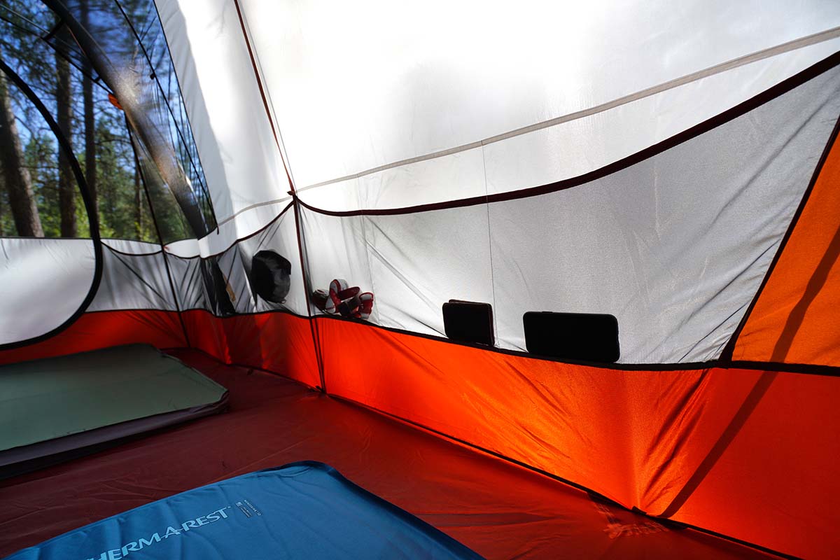 Camping tent (REI Kingdom 6 interior pockets)