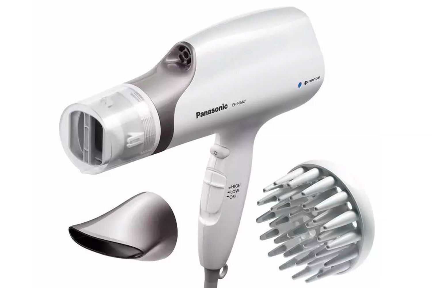 Panasonic Nanoe NA67W Hair Dryer with Oscillating Quick-Dry Nozzle