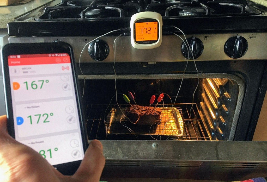 meat thermometer - rather not stick your head in the oven to take the temperature of a...